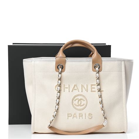 chanel deauville pearl tote|chanel deauville tote for sale.